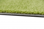 Preview: Designer Teppich Moderner Teppich Wohnzimmer Teppich Kurzflor Teppich mit Konturenschnitt Karo Muster Grün Grau Creme Schwarz