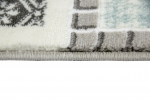 Preview: Designer und Moderner Teppich Kurzflor mit Karomuster in Lila Blau Grün Grau