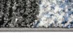 Preview: Designer und Moderner Teppich Wohnzimmerteppich in Blau Grau Schwarz
