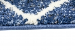 Preview: Designer Teppich Wohnzimmerteppich modern mit Ornamente in Blau Creme