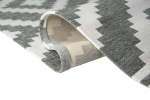 Preview: Teppich modern Orientteppich Wohnzimmer Teppich Marokkanisches Muster in grau weiß