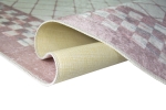 Preview: Teppich design Wohnzimmerteppich modern waschbar in rosa