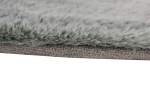 Mobile Preview: Teppich Kunstfellteppich Hochflor Faux Fur Hasenfell uni grau