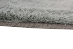 Preview: Teppich Kunstfellteppich Hochflor Faux Fur Hasenfell uni grau