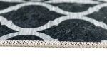 Mobile Preview: Teppich design Wohnzimmerteppich marokkanisch waschbar in schwarz grau