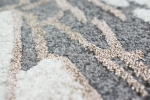 Preview: Moderner Designerteppich mit Marmor Desing in grau beige