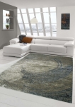 Preview: Designer Teppich Moderner Teppich Wohnzimmer Teppich Barock Design Relief Optik in Braun Beige Grau