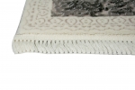 Preview: Wollteppich - Läufer 80x300 cm - Ornamente in Grau Creme Beige