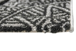 Preview: Teppich modern Teppich Wohnzimmer Rauten mit Ornamenten in grau senfgelb creme