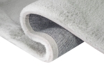 Preview: Teppich Kunstfellteppich Hochflor Faux Fur Hasenfell uni silber