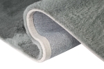 Preview: Teppich Kunstfellteppich Hochflor Faux Fur Hasenfell uni grau