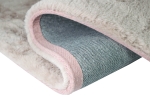 Preview: Teppich Kunstfellteppich Hochflor Faux Fur Hasenfell uni rosa