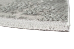 Preview: Wollteppich Designerteppich Teppich abstrakt aus Naturfasern in grau creme