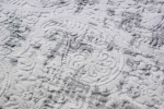 Preview: Teppich Paisley Muster Wohnzimmerteppich waschbar in Grau