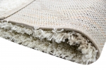 Preview: Shaggy Wohnzimmerteppich Hochflor Langflor Rautenmuster in Creme Beige