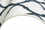 Preview: Teppich Retro Designteppich Wohnzimmerteppich modern waschbar in Creme Schwarz