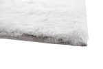 Preview: Teppich Kunstfellteppich Hochflor Faux Fur Hasenfell uni silber