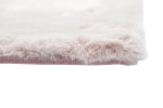 Preview: Teppich Kunstfellteppich Hochflor Faux Fur Hasenfell uni rosa