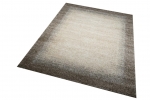 Preview: Designer Teppich Moderner Teppich Wohnzimmer Teppich Kurzflor Teppich Barock Design Meliert mit Bordüre in Braun Beige Creme