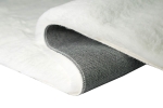 Mobile Preview: Teppich Kunstfellteppich Hochflor Faux Fur Hasenfell uni Farbe weiss