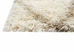 Preview: Shaggy Wohnzimmerteppich Hochflor Langflor Rautenmuster in Creme Beige