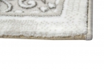 Preview: Designer Teppich Moderner Teppich Wohnzimmer Teppich mit Muster Grau Cream Beige