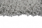 Preview: Shaggy Teppich Micro Polyester Hochflor Langflor Teppich Wohnzimmer Teppich Gemustert in Uni Design Grau