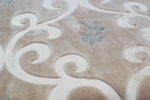 Preview: Tagesdecke Bettüberwurf Decke mit Ornamenten in braun silber
