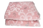 Preview: Tagesdecke Bettüberwurf Decke mit Ornamenten in Rosa