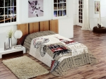 Preview: Decke Wohndecke Spieldecke Kuscheldecke Kinderdecke mit Istanbul Design in Taupe Braun Creme Rot Schwarz