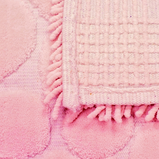 Preview: Badezimmerteppich Set 2 teilig • waschbar • Steinoptik pinkfarben Preview: Badezimmerteppich Set 2 teilig • waschbar • Steinoptik pinkfarben
