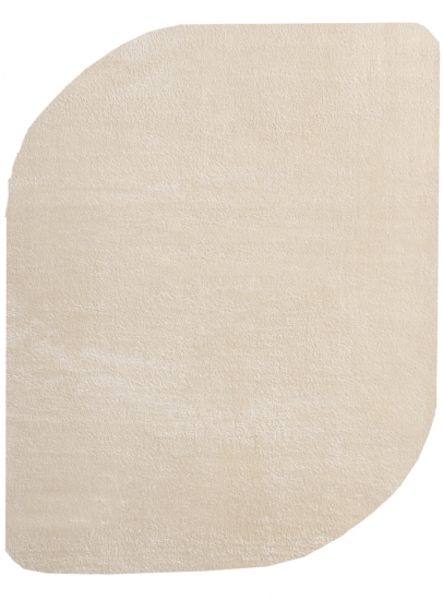 Teppich Shape in moderner Freiform flauschig weich Beige