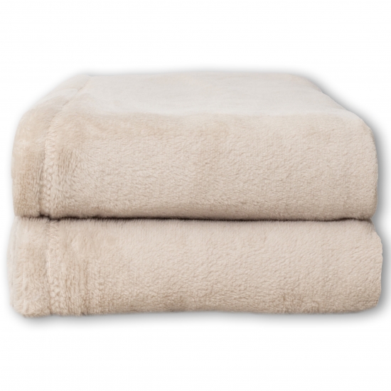 Preview: Bettdecken Überwurf flauschig-weich • Couch & Sofa • beige