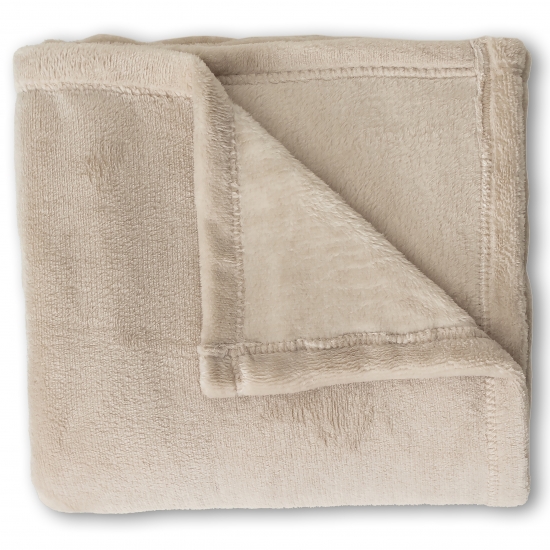 Preview: Bettdecken Überwurf flauschig-weich • Couch & Sofa • beige