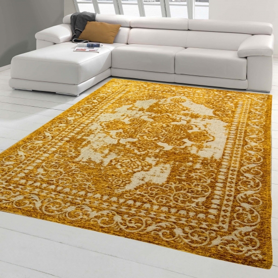 Klassisch Orientalischer Teppich gold silber