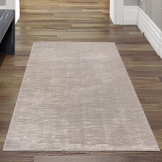 Preview: Moderner Teppich mit feiner Struktur und elegantem Liniendesign in Beige Preview: Moderner Teppich mit feiner Struktur und elegantem Liniendesign in Beige