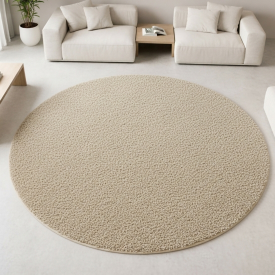 Preview: Shaggy Teppich in Beige für Wohnzimmer und Schlafzimmer – weich, warm und gemütlich