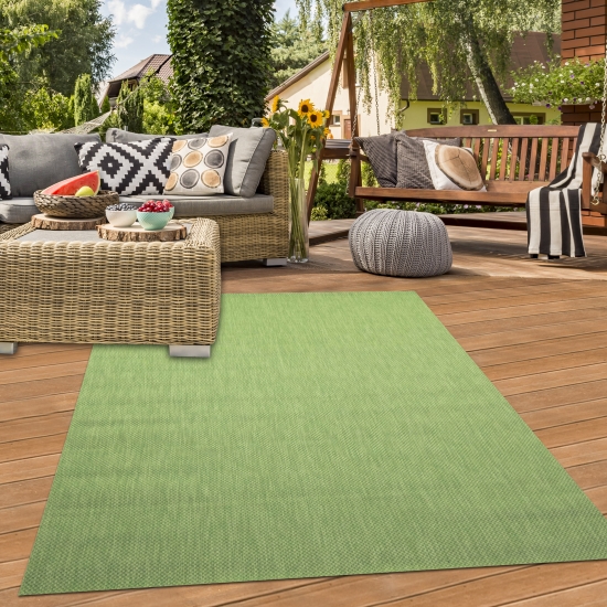 In- & Outdoor Teppich Sisal Terrasse Küche Unidesign in grün
