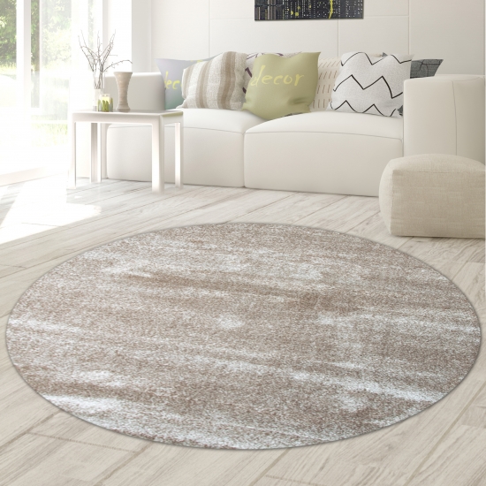 Preview: Moderner Designer Wohnzimmer-Teppich im Uni Design in beige Preview: Moderner Designer Wohnzimmer-Teppich im Uni Design in beige