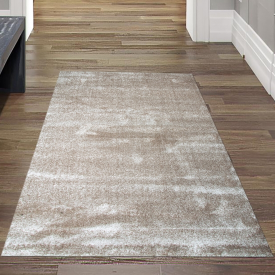 Preview: Moderner Designer Wohnzimmer-Teppich im Uni Design in beige Preview: Moderner Designer Wohnzimmer-Teppich im Uni Design in beige