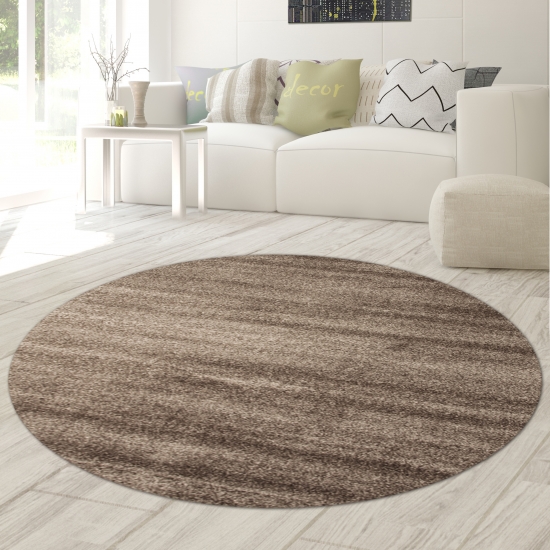 Preview: Moderner Designer Wohnzimmer-Teppich im Uni Design in braun Preview: Moderner Designer Wohnzimmer-Teppich im Uni Design in braun