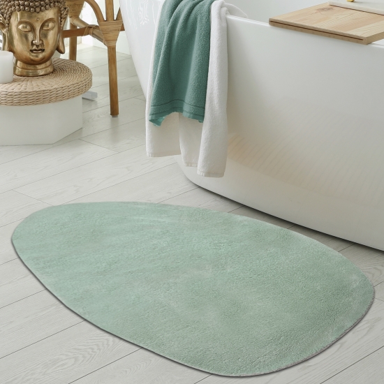 Designer Badezimmer WC-Teppich – schön weich – in grün