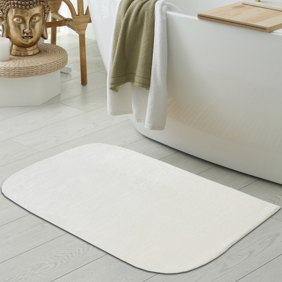 Designer Badezimmer Teppich – schön weich – in creme