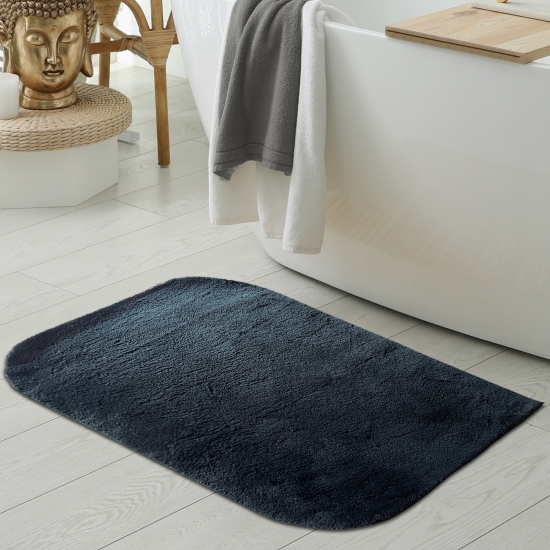 Designer Badezimmer WC-Teppich – schön weich – in schwarz