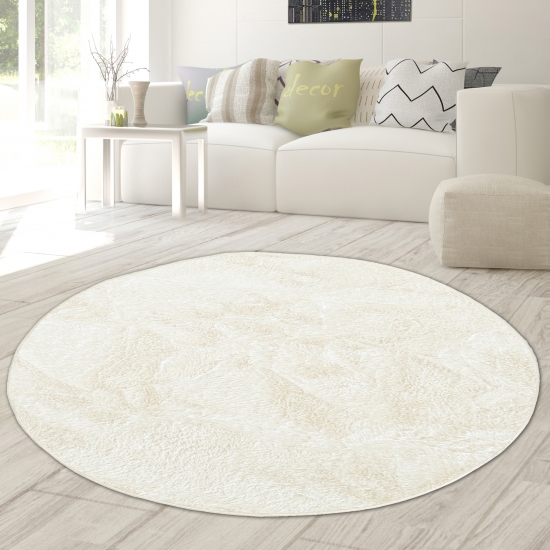 Kunst Hasenfellteppich schön weich – 11 mm Florhöhe – creme