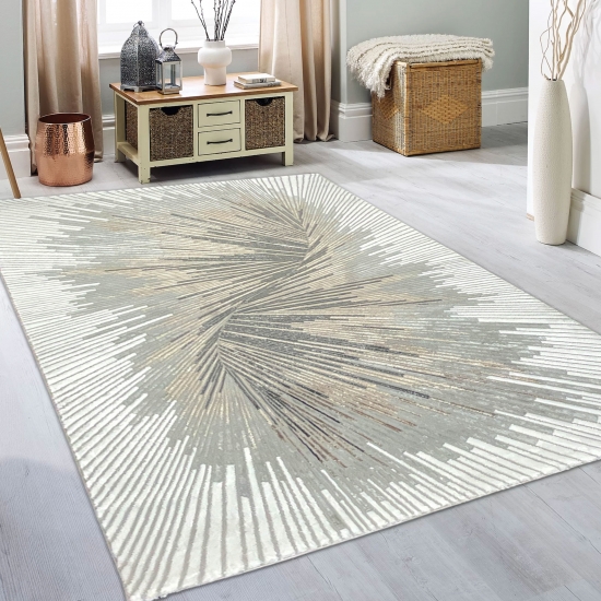 Der strahlende Abstrakt-Muster-Teppich mit Glanzfasern