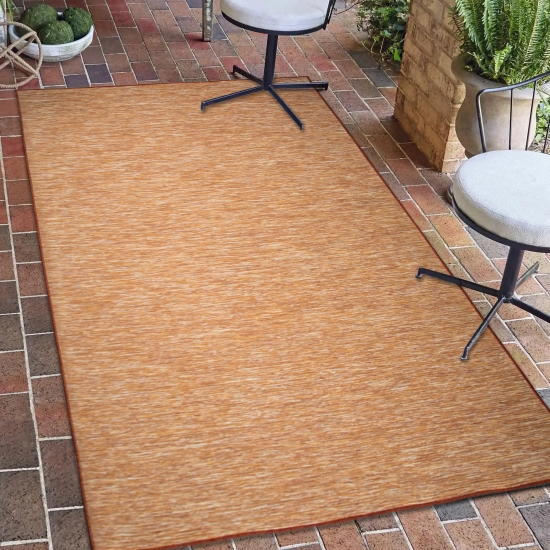 Teppich Modern Flachgewebe Küchenteppich Indoor Teppich Outdoor Teppich beidseitig nutzbar Farbe Terra
