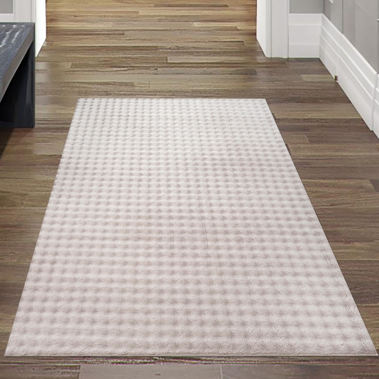 Wohnzimmer Schlafzimmer Teppich weich kuschelig strapazierfähig pflegeleicht allergiker geeignet Sandfarbig