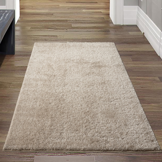 Preview: Flauschiger Shaggy Teppich • glamourös • in beige Preview: Flauschiger Shaggy Teppich • glamourös • in beige