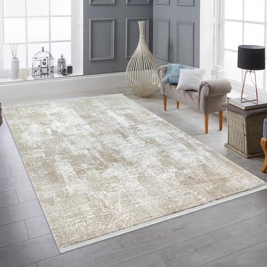 Teppich Vintage Look weich modern Wohnzimmer Beige